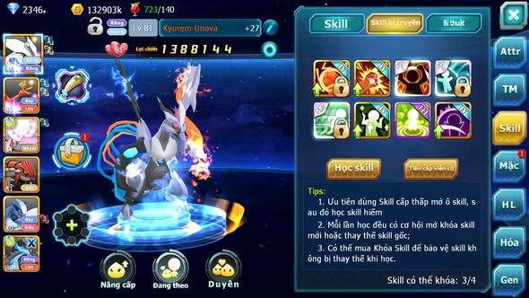 MÃ : #TTS4044 - SV 1756 - UNVOA HOOH DIANCIE GROUDON LUGIA NHIỀU PET HT