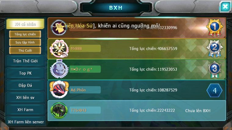 MÃ : #TTS4043 - SV 1418 - V12 - WHITE DYNAMAX UNVOA BLACK BC HOOH BC THẦN GIÓ BC Z100 BÁ CHỦ CẶP QVLD BÁ CHỦ