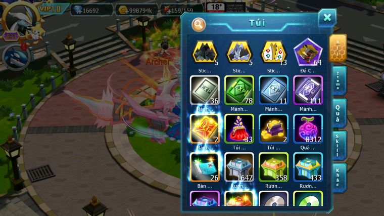 MÃ : #TTS4042 - SV 159 - TOP2-3 - WB CH DYNAMAX LC SIÊU KHỦNG RAYQUAZA BC HOOH DYNAMAX UNVOA CẶP CÁ BC NHIỀU PET BC