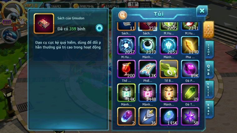 MÃ : #TTS4042 - SV 159 - TOP2-3 - WB CH DYNAMAX LC SIÊU KHỦNG RAYQUAZA BC HOOH DYNAMAX UNVOA CẶP CÁ BC NHIỀU PET BC