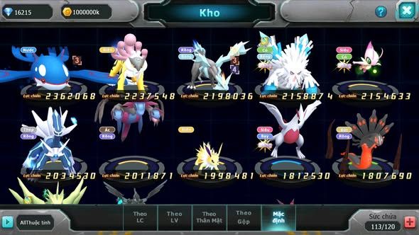 MÃ : #TTS4050 - SV 1577 - V12 - 16K KC - 3K3 SÁCH - PALKIA BÁ CHỦ UNVOA WB BC CẶP LATI BC QVLD BC QUÁ NGON