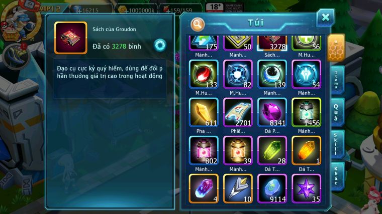 MÃ : #TTS4050 - SV 1577 - V12 - 16K KC - 3K3 SÁCH - PALKIA BÁ CHỦ UNVOA WB BC CẶP LATI BC QVLD BC QUÁ NGON