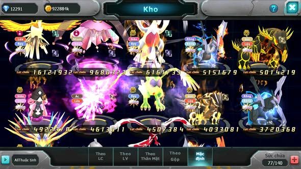 MÃ : #TTS4048 - SV 1383 - V11 - HOOH DYNAMAX DIANCIE DYNAMAX LUGIA BC UNVOA THẦN GIÓ BC QVLD BC NHIỀU PET HT