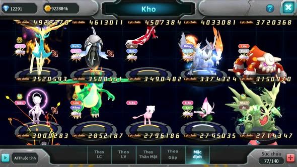MÃ : #TTS4048 - SV 1383 - V11 - HOOH DYNAMAX DIANCIE DYNAMAX LUGIA BC UNVOA THẦN GIÓ BC QVLD BC NHIỀU PET HT