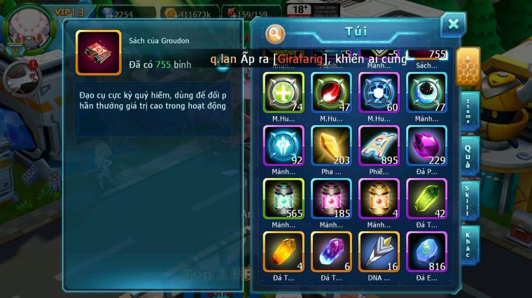 MÃ : #TTS4047 - SV 1729 - TOP 28 - V13 - 755 SÁCH - DIANCIE CỘNG HƯỞNG DYNAAX TAPUFINI BÁ CHỦ UNVOA XERM BC QUÁ NGON MÊ TEAM YÊU ĐÂU RỒI !!