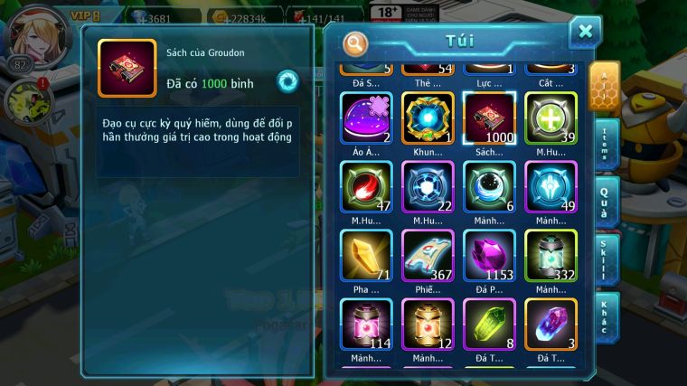 MÃ : #TTS4046 - SV 1773 - TOP 6 - 1K SÁCH - UNVOA RAIKOU KYOGRE BUILD CỰC CHẤT ĐUA TOP CỰC NGON