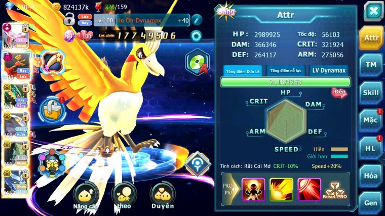 MÃ : #TTS4054 - SV 1335 - TOP 11 ALL - V13 - DIANCIE CH DYNAMAX HOOH DYNAMXA RAYQUAZA BC CẶP CÁ BC SAKATAKA BC QUÁ NGON