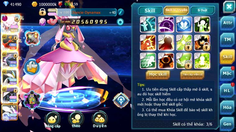 MÃ : #TTS4052 - SV 430 - TOP49 - 41K KC - V12 - DIANCIE DYNAMAX HOOH BC PALKIA BC UNVOA WB BC NHIỀU PET HT