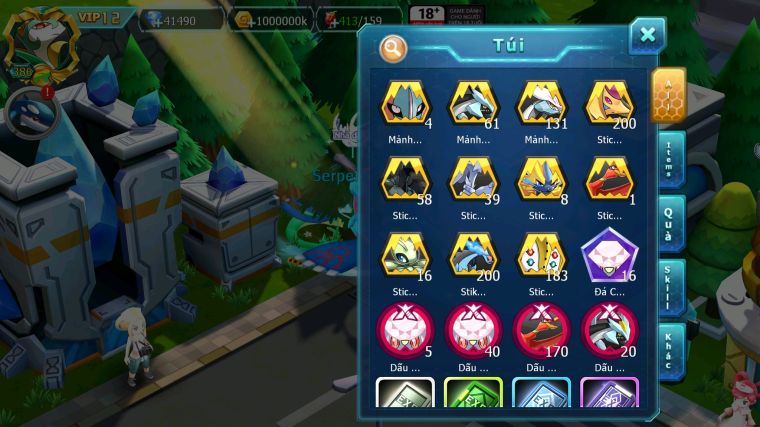 MÃ : #TTS4052 - SV 430 - TOP49 - 41K KC - V12 - DIANCIE DYNAMAX HOOH BC PALKIA BC UNVOA WB BC NHIỀU PET HT