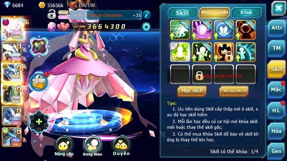 MÃ : #TTS4051 - SV 1735 - V10 - DIANCIE DYNAMAX UNVOA RẮN BĂNG BÁ CHỦ SAKTA BÁ CHỦ QUÁ NGON