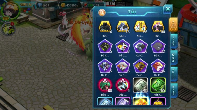 MÃ : #TTS4102 - SV 1670 - TOP24 - 1K4 SÁCH - HOOH CH DYNAMAX WB DYNAMAX YVETAL BC PALKIA BC THẦN GIÓ BC NHIỀU PET HT