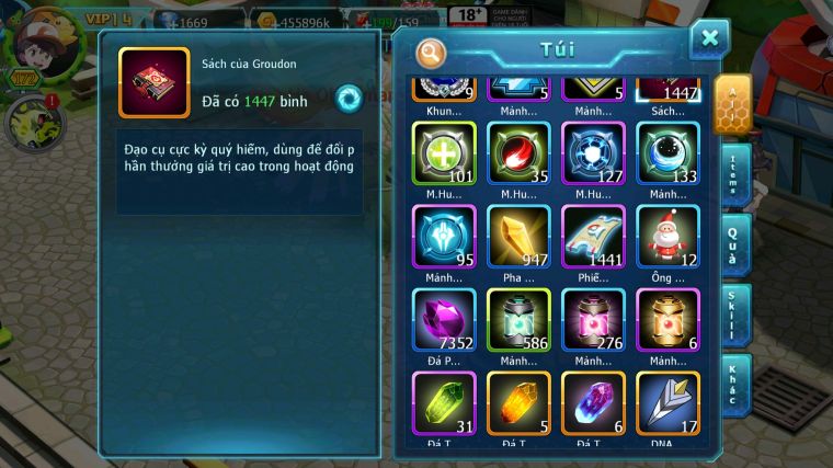 MÃ : #TTS4102 - SV 1670 - TOP24 - 1K4 SÁCH - HOOH CH DYNAMAX WB DYNAMAX YVETAL BC PALKIA BC THẦN GIÓ BC NHIỀU PET HT