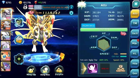 MÃ : #TTS4108 - SV1528 - MEW GIÁP BÁ CHỦ HENTRAN UNVOA NHIỀU PET HT V3