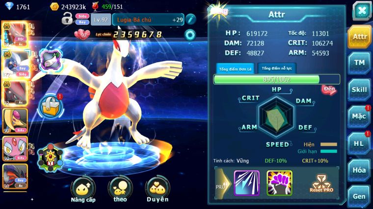 MÃ : #TTS4115 - SV 1660 - BTAA BC LUGIA BC ZOROA BC NHIỀU PET HT