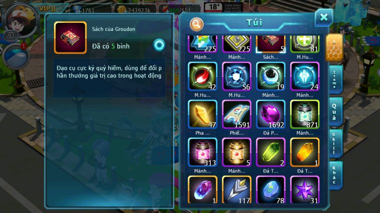 MÃ : #TTS4115 - SV 1660 - BTAA BC LUGIA BC ZOROA BC NHIỀU PET HT