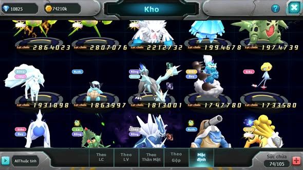 MÃ : #TTS4114 - SV 1710 -TOP29 - PALKIA FORM CỰC NGON FULL SS UNVOA WB BC KYROGE BC CẶP LATI BC