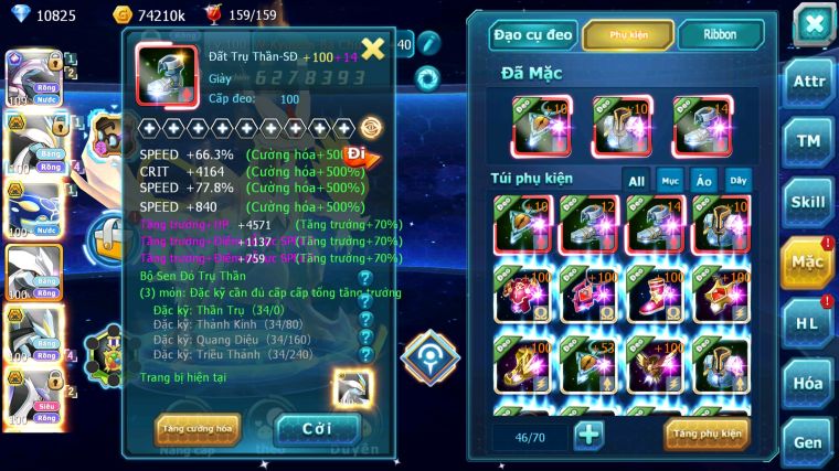 MÃ : #TTS4114 - SV 1710 -TOP29 - PALKIA FORM CỰC NGON FULL SS UNVOA WB BC KYROGE BC CẶP LATI BC