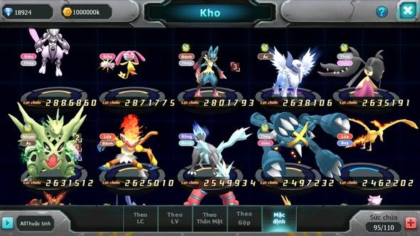 MÃ : #TTS4112 - SV 1358 - V12 - 18K KC - HOOH DYNAMAX UNVOA WB BC PALKIA BC CẶP LATI BC THẦN GIÓ BC