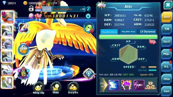 MÃ : #TTS4112 - SV 1358 - V12 - 18K KC - HOOH DYNAMAX UNVOA WB BC PALKIA BC CẶP LATI BC THẦN GIÓ BC