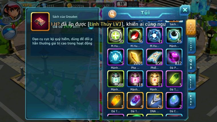 MÃ : #TTS4111 - SV 1729 - V8 - 1K4 SÁCH - DIANCIE BC RẮN BĂNG BC SAKATAKA BC LUGIA BC NHIỀU PET HT