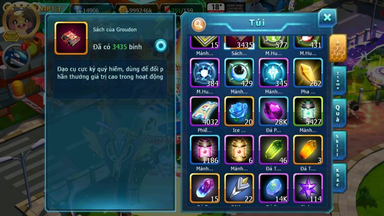 MÃ : #TTS4130 - SV 1426 - V13 - TOP 11 - 3K4 SÁCH - 4K MT - HOOH CH DYNAMAX PALKIA CH YVETAL BC BTAA BC WB BC QUÁ NGON