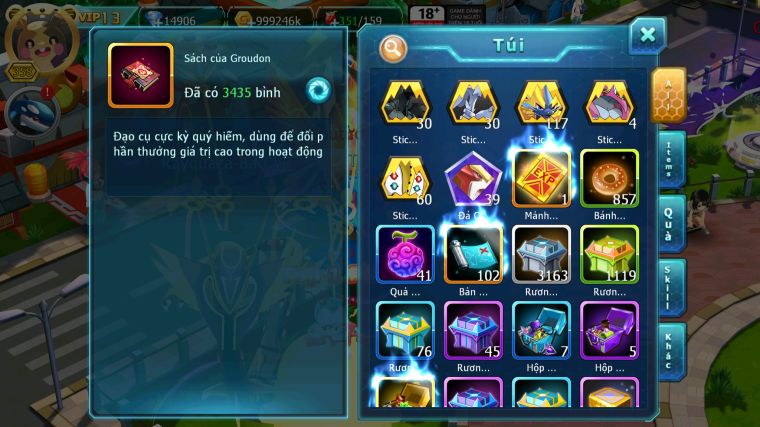 MÃ : #TTS4130 - SV 1426 - V13 - TOP 11 - 3K4 SÁCH - 4K MT - HOOH CH DYNAMAX PALKIA CH YVETAL BC BTAA BC WB BC QUÁ NGON