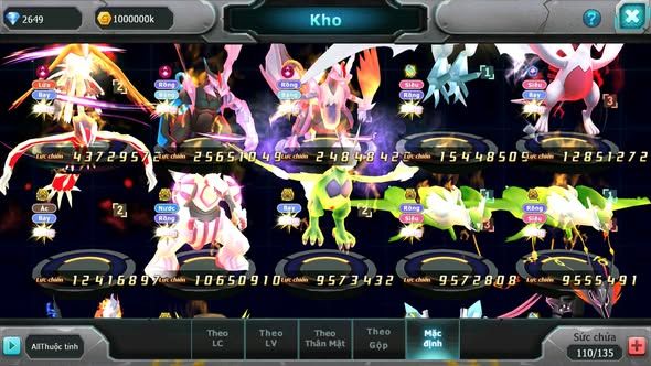 MÃ : #TTS4126 - SV 899 - V15 - TOP11 - HOOH CH DYNAMAX WB CH DYANAMAX MEGA NEC LUGIA CH QUÁ NGON