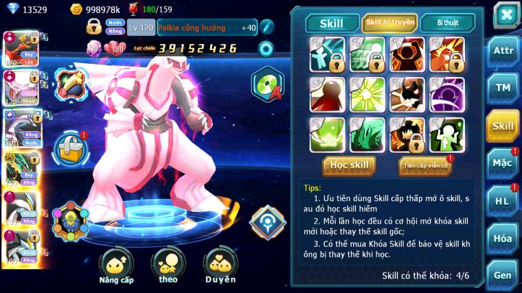 MÃ : #TTS4145 - SV 561 -TOP3 - TOP3-4 CHAM - V15 - HOOH CH DYNAMAX DIANCIE CH DYANAMX PALKIA CH WB DYNAMAX NHIỀU PET BC NGON LÀNH