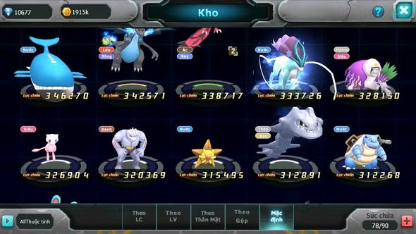 MÃ : #TTS4189 - SV1798 - V7 - TOP18  DIANCIE BÁ CHỦ RAIKU LUGIA MES AMDLO