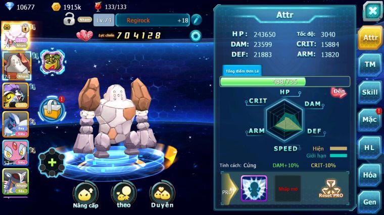 MÃ : #TTS4189 - SV1798 - V7 - TOP18  DIANCIE BÁ CHỦ RAIKU LUGIA MES AMDLO