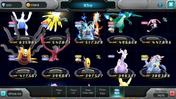 MÃ : #TTS4187 - SV1785 - TOP45 - V6 - LUGIA HOOH UNVOA MES GIRATINA