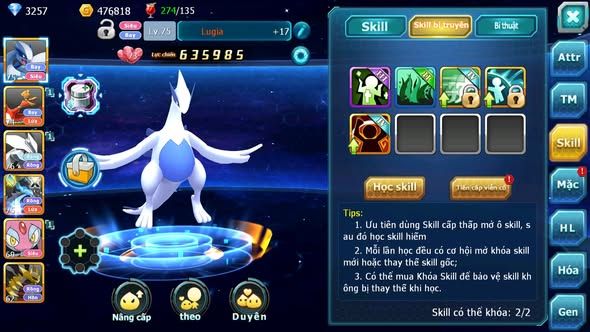 MÃ : #TTS4187 - SV1785 - TOP45 - V6 - LUGIA HOOH UNVOA MES GIRATINA