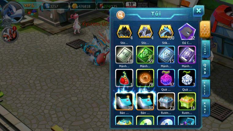 MÃ : #TTS4187 - SV1785 - TOP45 - V6 - LUGIA HOOH UNVOA MES GIRATINA