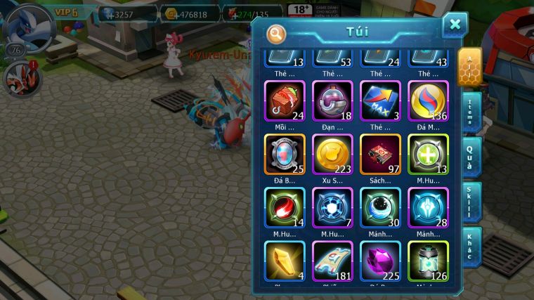 MÃ : #TTS4187 - SV1785 - TOP45 - V6 - LUGIA HOOH UNVOA MES GIRATINA