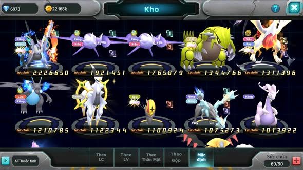 MÃ : #TTS4194 - SV 1701 - UNVOA ĐỦ MẢNH CẶP LATI BÁ CHỦ LUGIA BC GROUDON NHIỀU PET HT