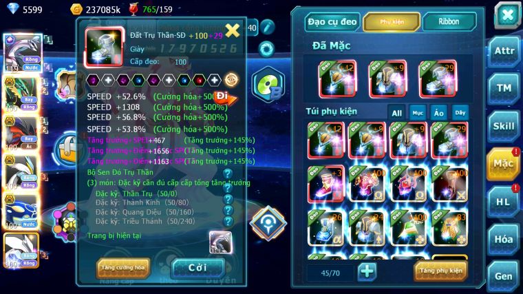 MÃ : #TTS4218 - SV 1310 - V8 - PALKIA CH RAYQUAZA BC YVETAL BC UNVOA WB BC NHIỀU PET BC NGON LÀNH