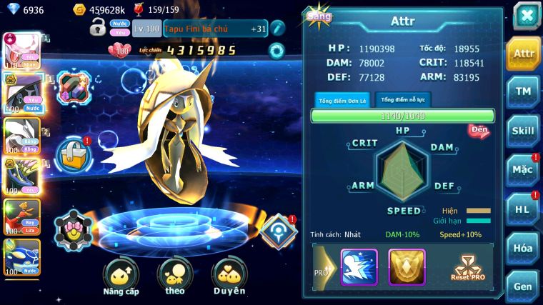 MÃ : #TTS4223 - SV 1729 - V13 - TOP 32 - 755 SÁCH - DIANCIE CH DYNAMAX TAPU FINI BC UNVOA XERM BC QUÁ NGON