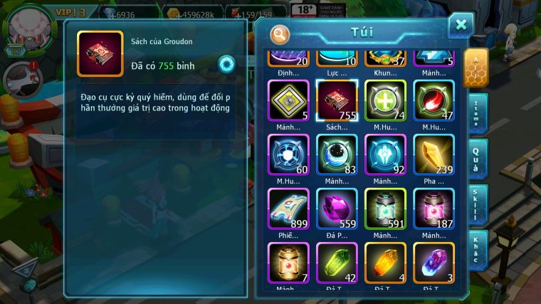 MÃ : #TTS4223 - SV 1729 - V13 - TOP 32 - 755 SÁCH - DIANCIE CH DYNAMAX TAPU FINI BC UNVOA XERM BC QUÁ NGON