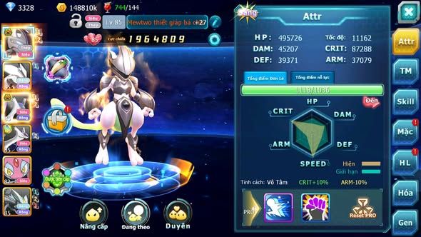 MÃ : #TTS4226 - SV 1737 - V6 - MEW GIÁP BÁ CHỦ UNVOA LATI BC NHIỀU PET HT