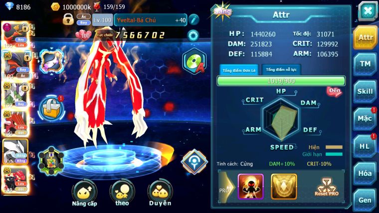 MÃ : #TTS4233 - SV 1617 - V11 - HOOH DYNAMAX YVETAL BC THẦN GIÓ BC QVLD BC NHIỀU PET HT