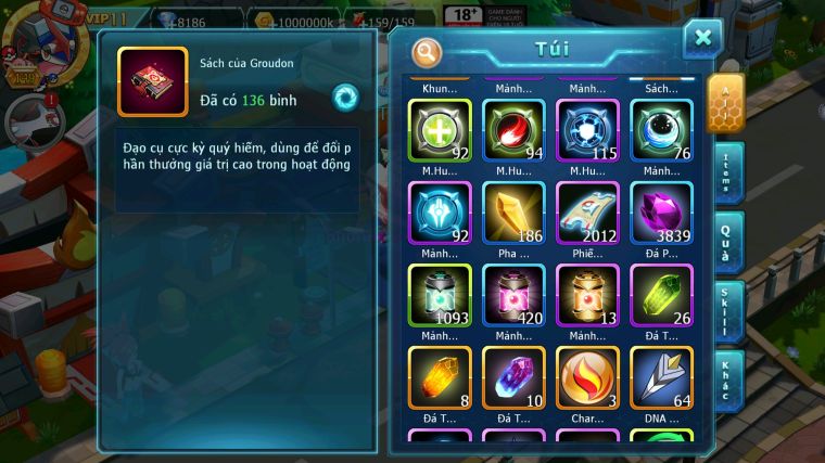 MÃ : #TTS4233 - SV 1617 - V11 - HOOH DYNAMAX YVETAL BC THẦN GIÓ BC QVLD BC NHIỀU PET HT