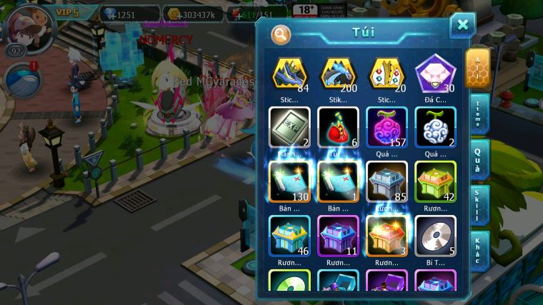 MÃ : #TTS4264 - SV 1623 - V5 - DIANCIE BC TAPU FINI BC XERM UNVOA RAYQUAZA NHIỀU PET HT