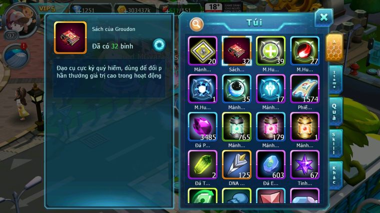 MÃ : #TTS4264 - SV 1623 - V5 - DIANCIE BC TAPU FINI BC XERM UNVOA RAYQUAZA NHIỀU PET HT