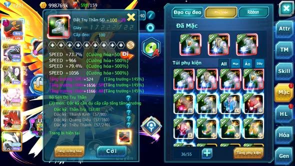 MÃ : #TTS4269 - SV 1361 - V12 - HOOH DYNAMX PALKIA BC THẦN GIÓ BC DIANCIE BC QVLD BC UNVOA MEW GIÁP BC