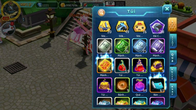 MÃ : #TTS4269 - SV 1361 - V12 - HOOH DYNAMX PALKIA BC THẦN GIÓ BC DIANCIE BC QVLD BC UNVOA MEW GIÁP BC