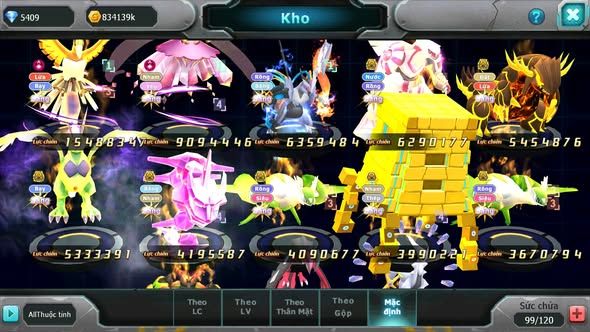 MÃ : #TTS4285 - SV 1351 - V12 - HOOH DYNAMAX DIANCIE DYNAMAX UNVOA PALKIA BC QVLD BC CẶP LATI BC NHIỀU PET BC NGON