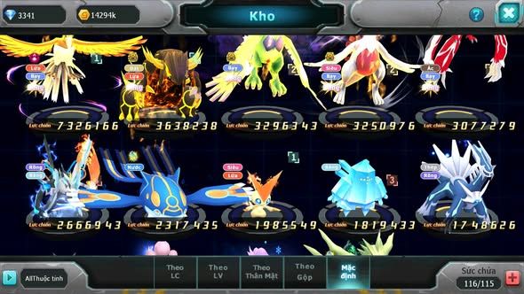 MÃ : #TTS4295 - SV 1693 - V10 - HOOH DYNAMAX QVLD BC THẦN GIÓ BC LUGIA BC UNVOA NHIỀU PET HT