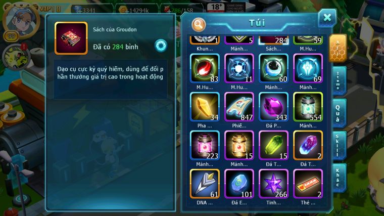 MÃ : #TTS4295 - SV 1693 - V10 - HOOH DYNAMAX QVLD BC THẦN GIÓ BC LUGIA BC UNVOA NHIỀU PET HT