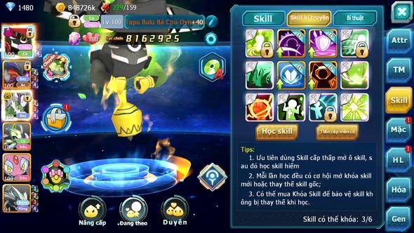 MÃ : #TTS4292 - SV 1719 - V11 - TAPU BULU BÁ CHỦ DYNAMAX YVETAL THẦN GIÓ BC KYOGRE BC NHIỀU PET HT