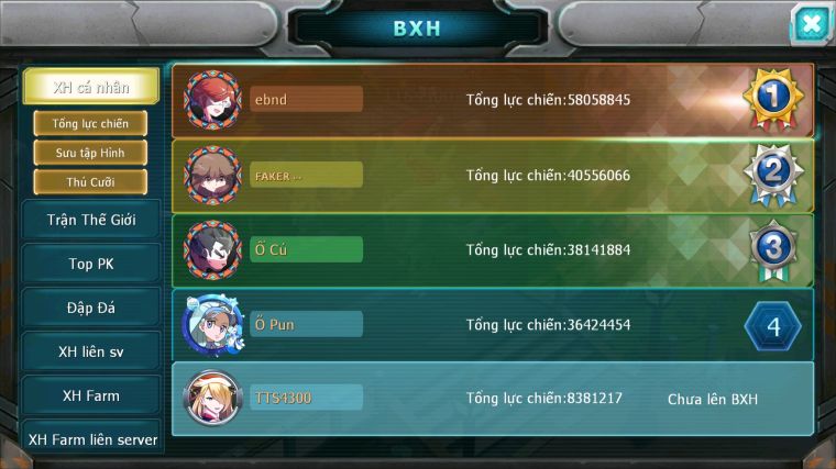 MÃ : #TTS4300 - SV 1717 - DIANCIE BC TAPU FINI BC PALKIA BC UNVOA LUGIA BC NHIỀU PET HT